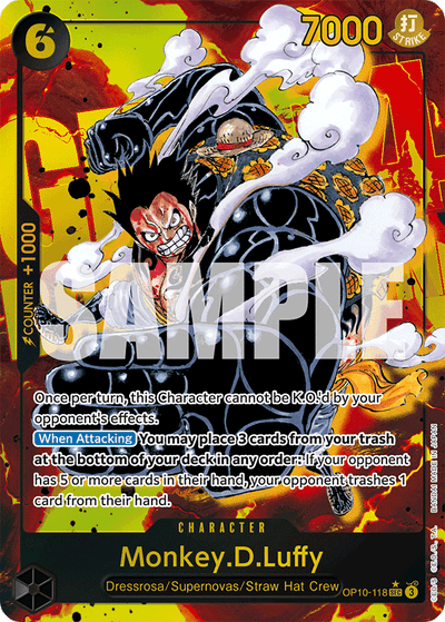 Monkey.D.Luffy OP10-118 (Parallel 1) Royal Blood One Piece Karte