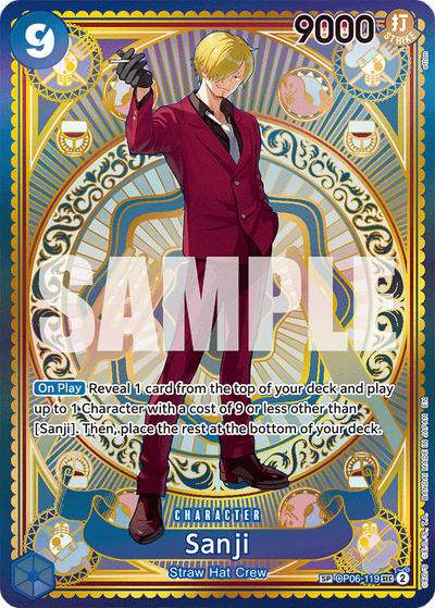 Sanji OP06-119 (Parallel 2) A Fist of Divine Speed One Piece Karte