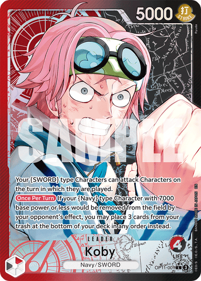Koby OP11-001 (Parallel 1) A Fist of Divine Speed One Piece Karte