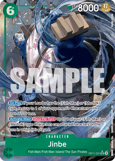 Jinbe OP11-031 (Parallel 1) A Fist of Divine Speed One Piece Karte
