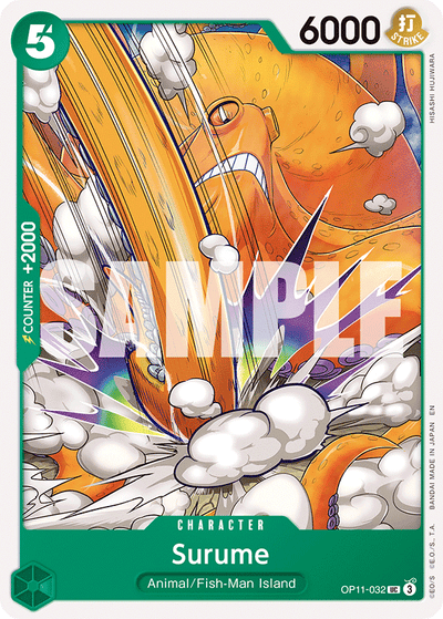 Surume OP11-032 A Fist of Divine Speed One Piece Karte