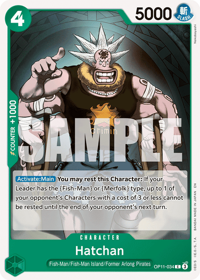 Hatchan OP11-034 A Fist of Divine Speed One Piece Karte
