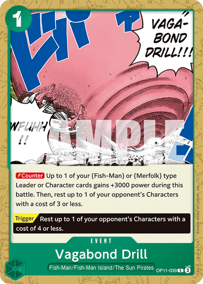 Vagabond Drill OP11-039 A Fist of Divine Speed One Piece Karte