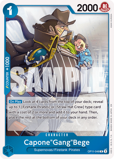 Capone"Gang"Bege OP11-048 A Fist of Divine Speed One Piece Karte