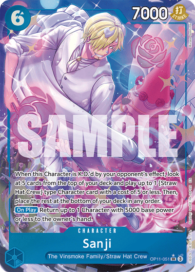 Sanji OP11-051 (Parallel 1) A Fist of Divine Speed One Piece Karte
