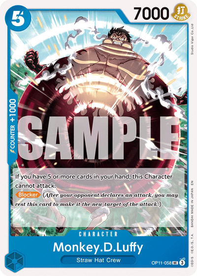 Monkey.D.Luffy OP11-058 A Fist of Divine Speed One Piece Karte