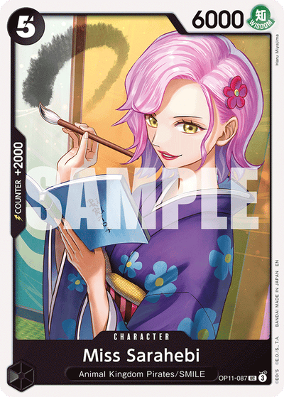 Miss Sarahebi OP11-087 A Fist of Divine Speed One Piece Karte