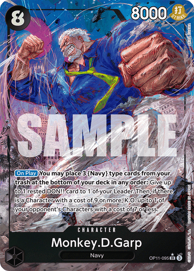 Monkey.D.Garp OP11-095 (Parallel 1) A Fist of Divine Speed One Piece Karte