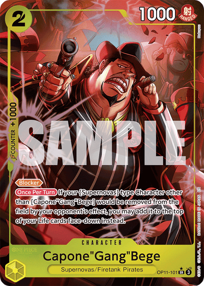 Capone"Gang"Bege OP11-101 (Parallel 1) A Fist of Divine Speed One Piece Karte