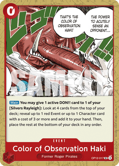 Color of Observation Haki OP12-017 Legacy of the Master One Piece Karte