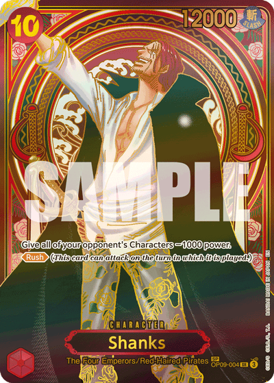 Shanks OP09-004 (Parallel 5) Carrying On His Will One Piece Karte