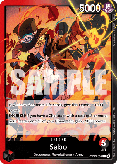 Sabo OP13-004 Carrying On His Will One Piece Karte