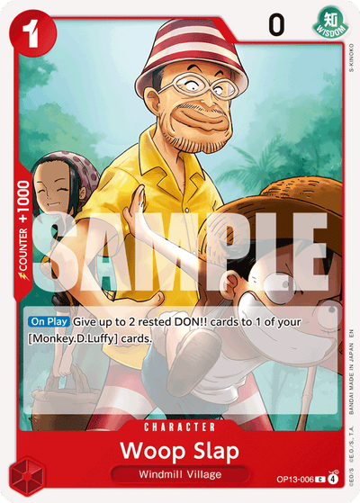 Woop Slap OP13-006 Carrying On His Will One Piece Karte