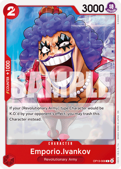 Emporio.Ivankov OP13-008 Carrying On His Will One Piece Karte