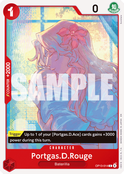 Portgas.D.Rouge OP13-014 Carrying On His Will One Piece Karte