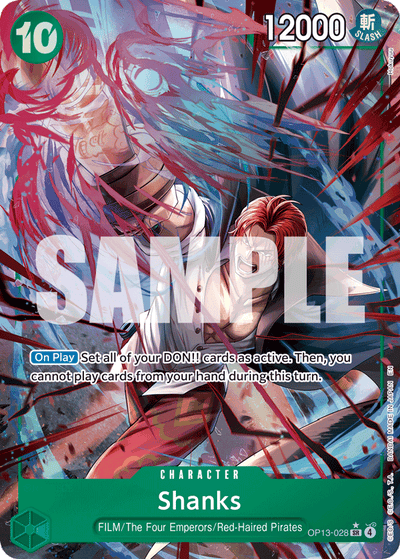 Shanks OP13-028 (Parallel 1) Carrying On His Will One Piece Karte