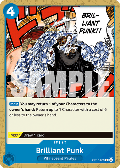 Brilliant Punk OP13-059 Carrying On His Will One Piece Karte