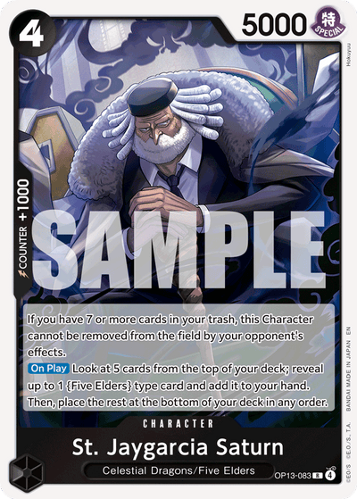 St. Jaygarcia Saturn OP13-083 Carrying On His Will One Piece Karte