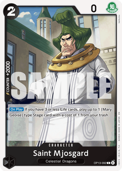 Saint Mjosgard OP13-092 Carrying On His Will One Piece Karte