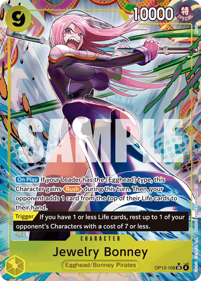 Jewelry Bonney OP13-108 (Parallel 1) Carrying On His Will One Piece Karte