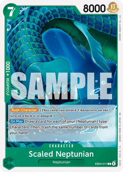 Scaled Neptunian EB04-011 The Azure Sea's Seven One Piece Karte