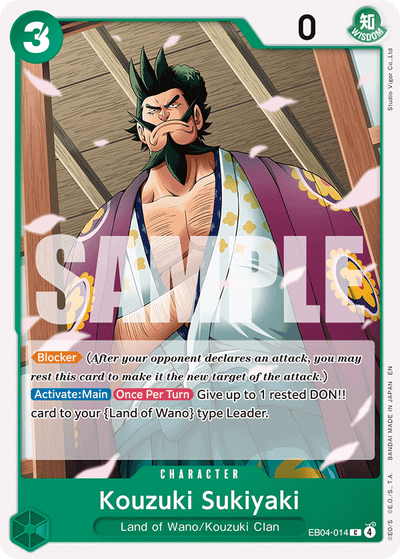 Kozuki Sukiyaki EB04-014 The Azure Sea's Seven One Piece Karte