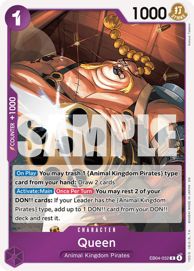 Queen EB04-032 The Azure Sea's Seven One Piece Karte