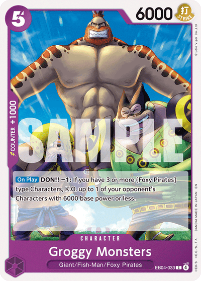 Groggy Monsters EB04-033 The Azure Sea's Seven One Piece Karte