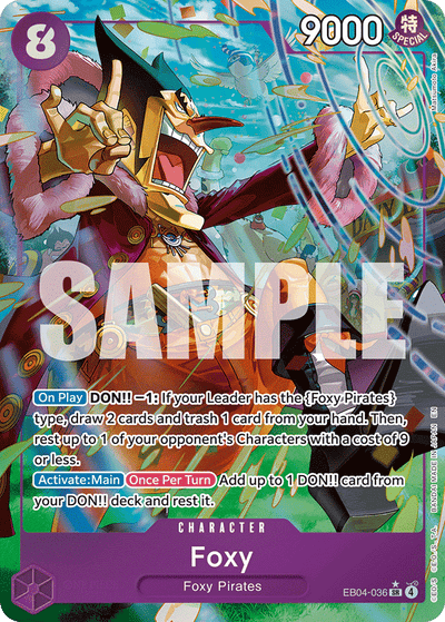 Foxy EB04-036 (Parallel 1) The Azure Sea's Seven One Piece Karte