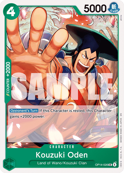 Kouzuki Oden OP14-026 The Azure Sea's Seven One Piece Karte