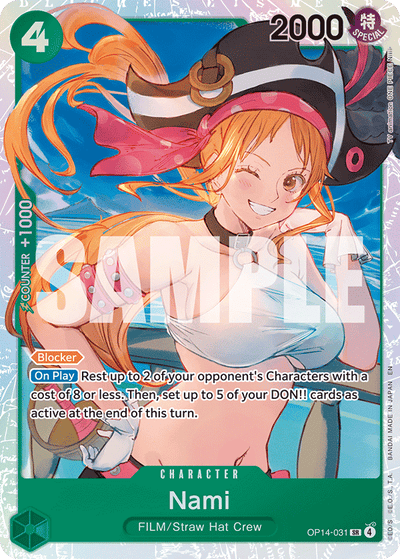 Nami OP14-031 The Azure Sea's Seven One Piece Karte