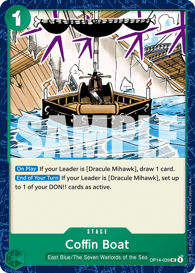 Coffin Boat OP14-039 The Azure Sea's Seven One Piece Karte