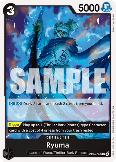 Ryuma OP14-089 The Azure Sea's Seven One Piece Karte