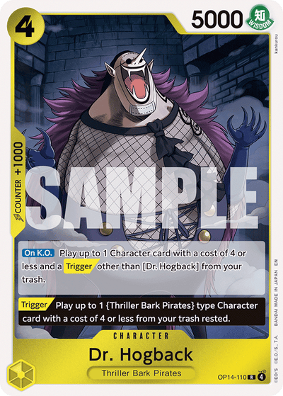 Dr. Hogback OP14-110 The Azure Sea's Seven One Piece Karte