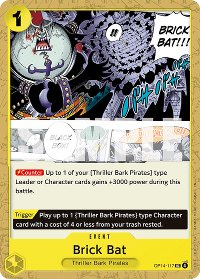 Brick Bat OP14-117 The Azure Sea's Seven One Piece Karte