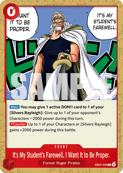 It's My Student's Farewell. I Want It to Be Proper. EB04-009 Adventure on Kami's Island One Piece Karte