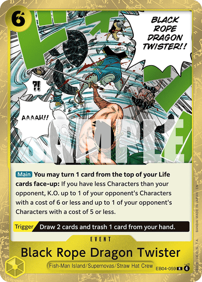 Black Rope Dragon Twister EB04-059 Adventure on Kami's Island One Piece Karte