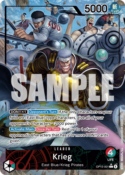 Krieg OP15-001 (Parallel 1) Adventure on Kami's Island One Piece Karte