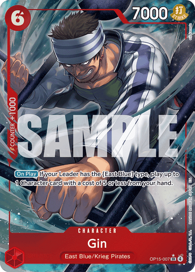 Gin OP15-007 (Parallel 1) Adventure on Kami's Island One Piece Karte