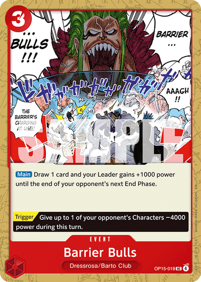 Barrier Bulls OP15-019 Adventure on Kami's Island One Piece Karte