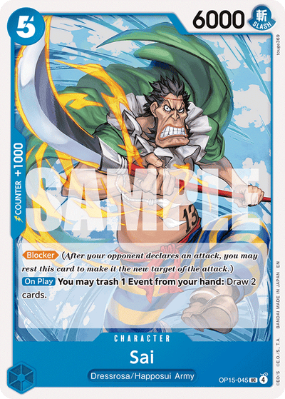 Sai OP15-045 Adventure on Kami's Island One Piece Karte