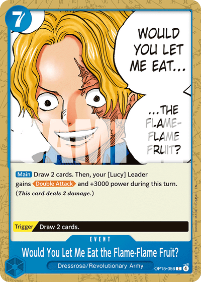 Would You Let Me Eat the Flame-Flame Fruit? OP15-056 Adventure on Kami's Island One Piece Karte