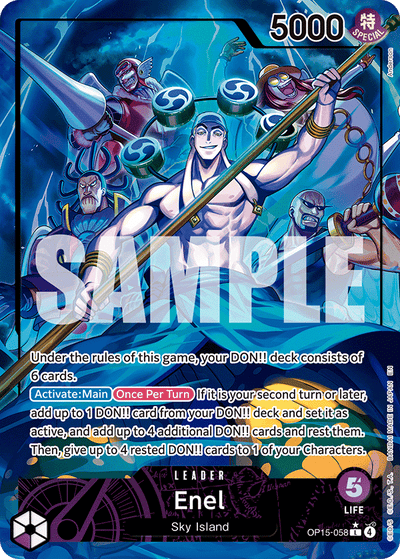 Enel OP15-058 (Parallel 1) Adventure on Kami's Island One Piece Karte