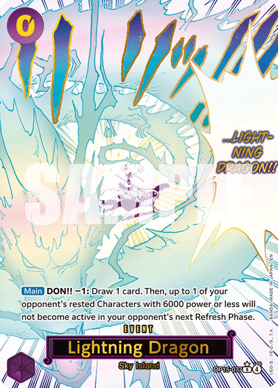 Lightning Dragon OP15-077 (Parallel 1) Adventure on Kami's Island One Piece Karte