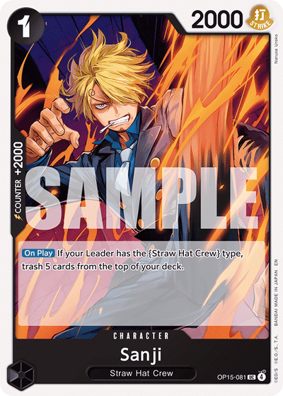 Sanji OP15-081 Adventure on Kami's Island One Piece Karte