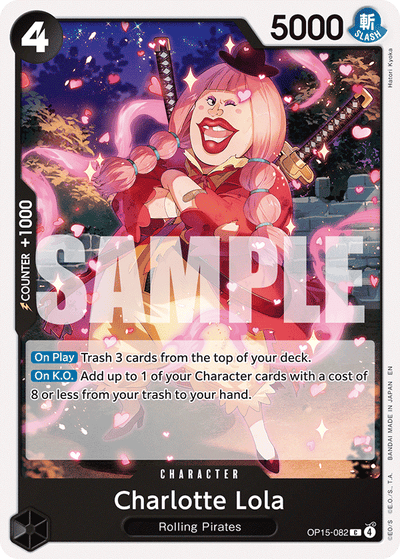 Charlotte Lola OP15-082 Adventure on Kami's Island One Piece Karte