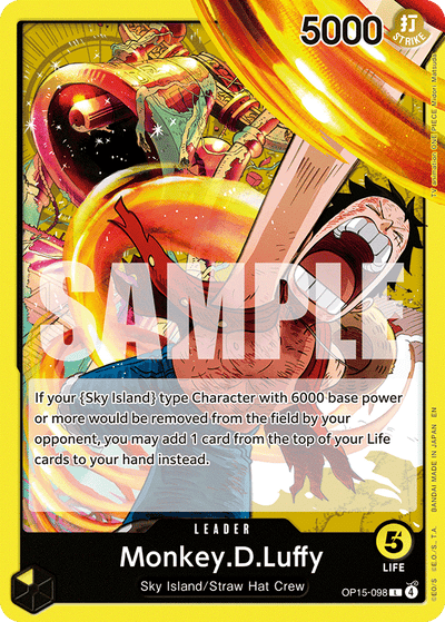 Monkey.D.Luffy OP15-098 Adventure on Kami's Island One Piece Karte