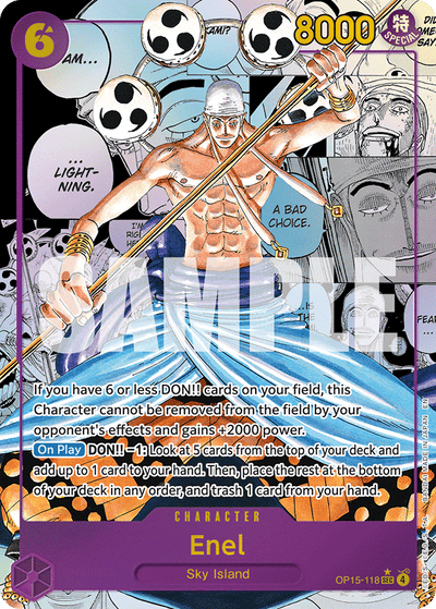 Enel OP15-118 (Parallel 2) Adventure on Kami's Island One Piece Karte