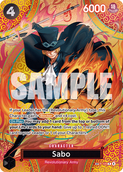 Sabo P-105 (Parallel 1) Adventure on Kami's Island One Piece Karte