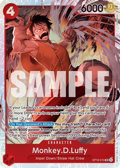Monkey.D.Luffy OP16-015 The Time of Battle One Piece Karte